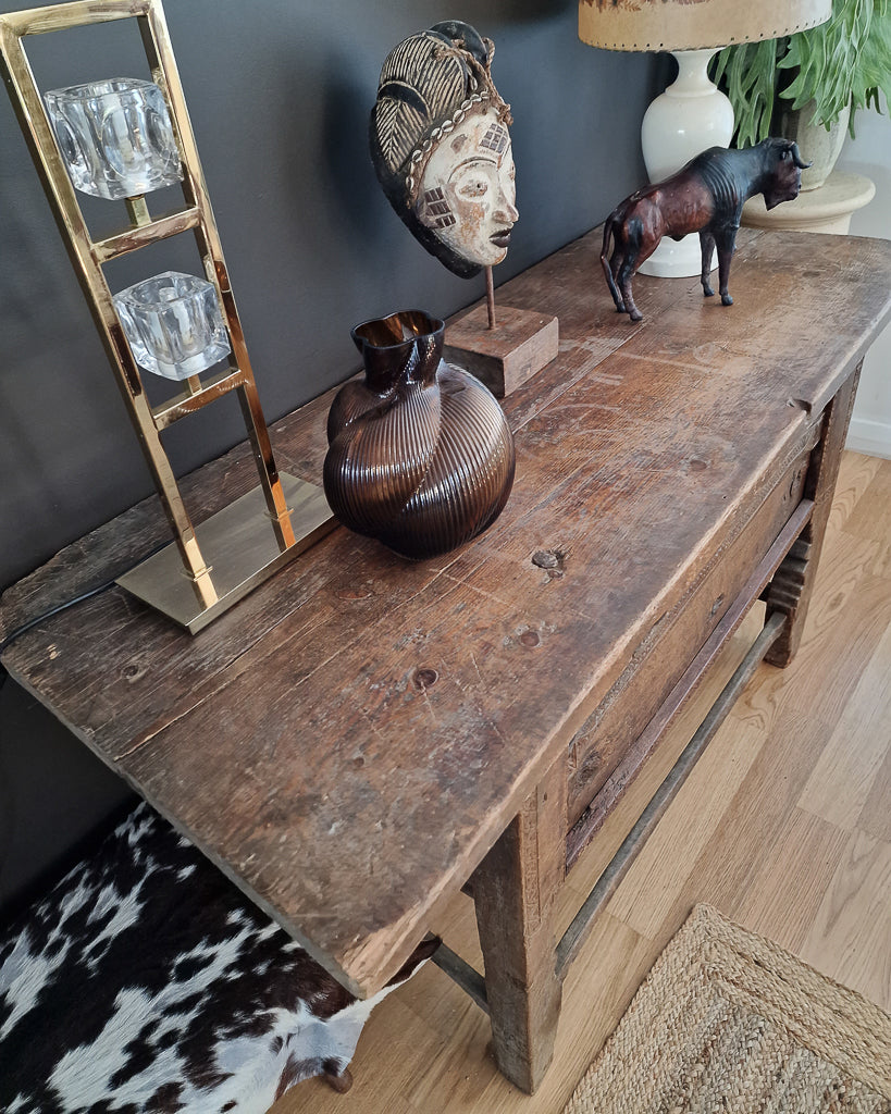 Rustic 19th Century Console Table / Kitchen Island