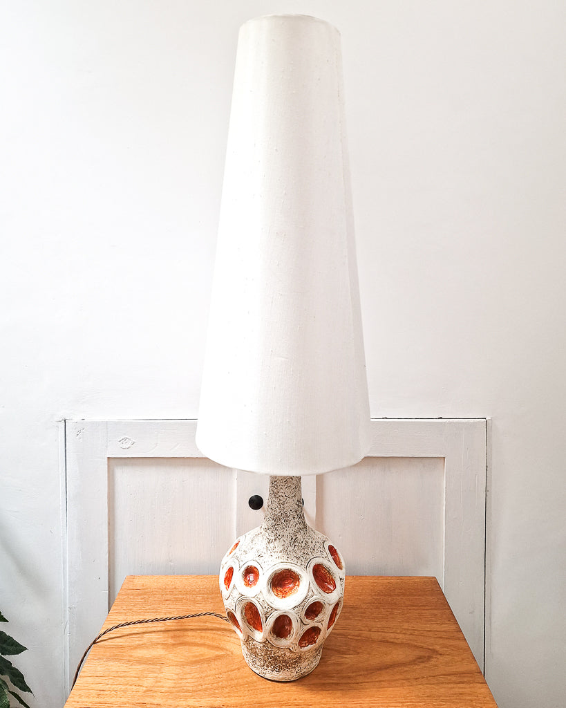 Mid Century Chalkware Table Lamp