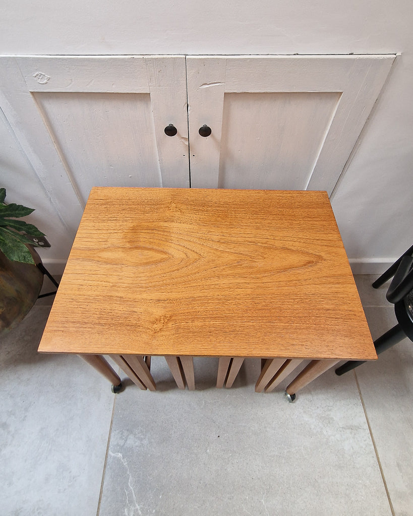 Mid Century Teak Nesting Tables