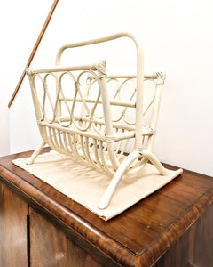 Vintage Bamboo Painted Magazine Rack