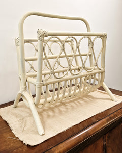 Vintage Bamboo Painted Magazine Rack