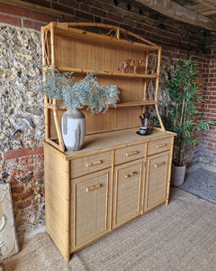 Mid Century Bamboo Kitchen Dresser