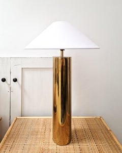 Mid Century Brass  Cynical Table Lamps (Pair)