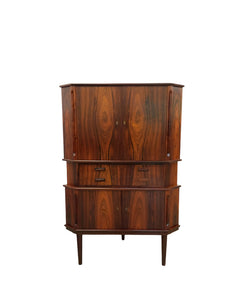 Mid Century Rosewood Corner Drinks Cabinet