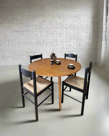Mid Century Ebonised Dining Chairs (x4)