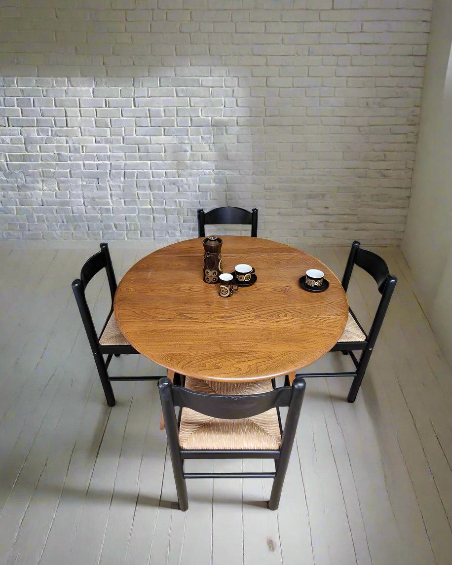 Mid Century Ebonised Dining Chairs (x4)