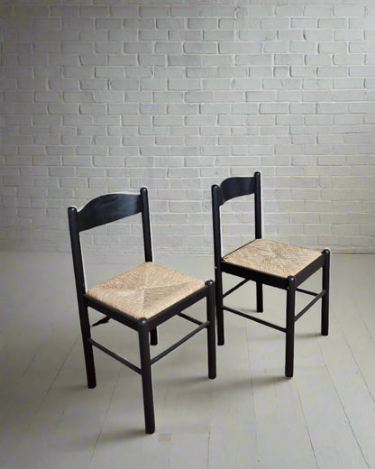 Mid Century Ebonised Dining Chairs (x4)