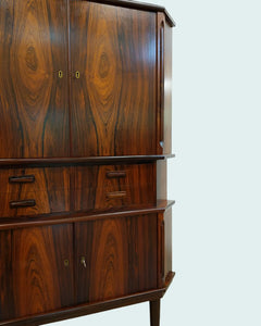 Mid Century Rosewood Corner Drinks Cabinet