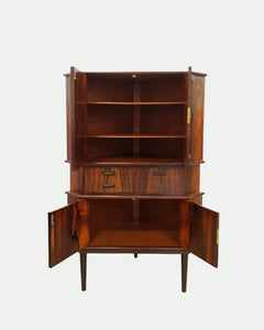 Mid Century Rosewood Corner Drinks Cabinet
