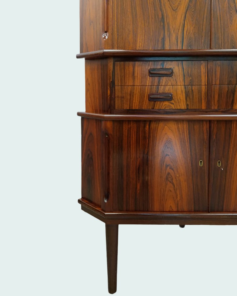 Mid Century Rosewood Corner Drinks Cabinet