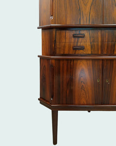 Mid Century Rosewood Corner Drinks Cabinet