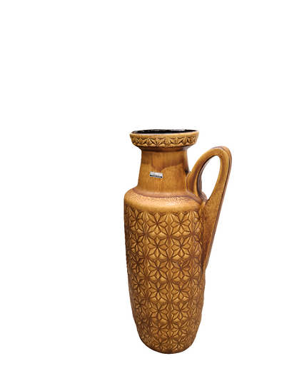 Mid Century Large German Studio Pottery Fat Lava Vase