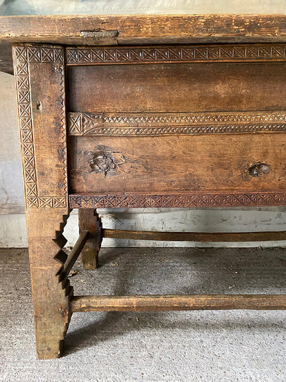 Rustic 19th Century Console Table / Kitchen Island