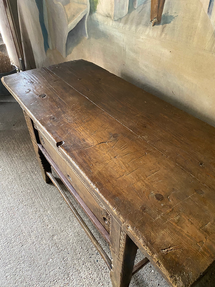 Rustic 19th Century Console Table / Kitchen Island