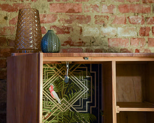 walnut art deco gentlemans wardrobe