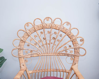Boho Peacock Victorian Wicker Chairs