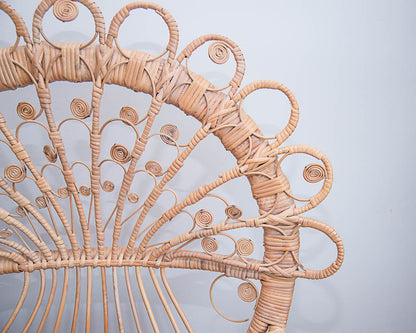 Boho Peacock Victorian Wicker Chairs