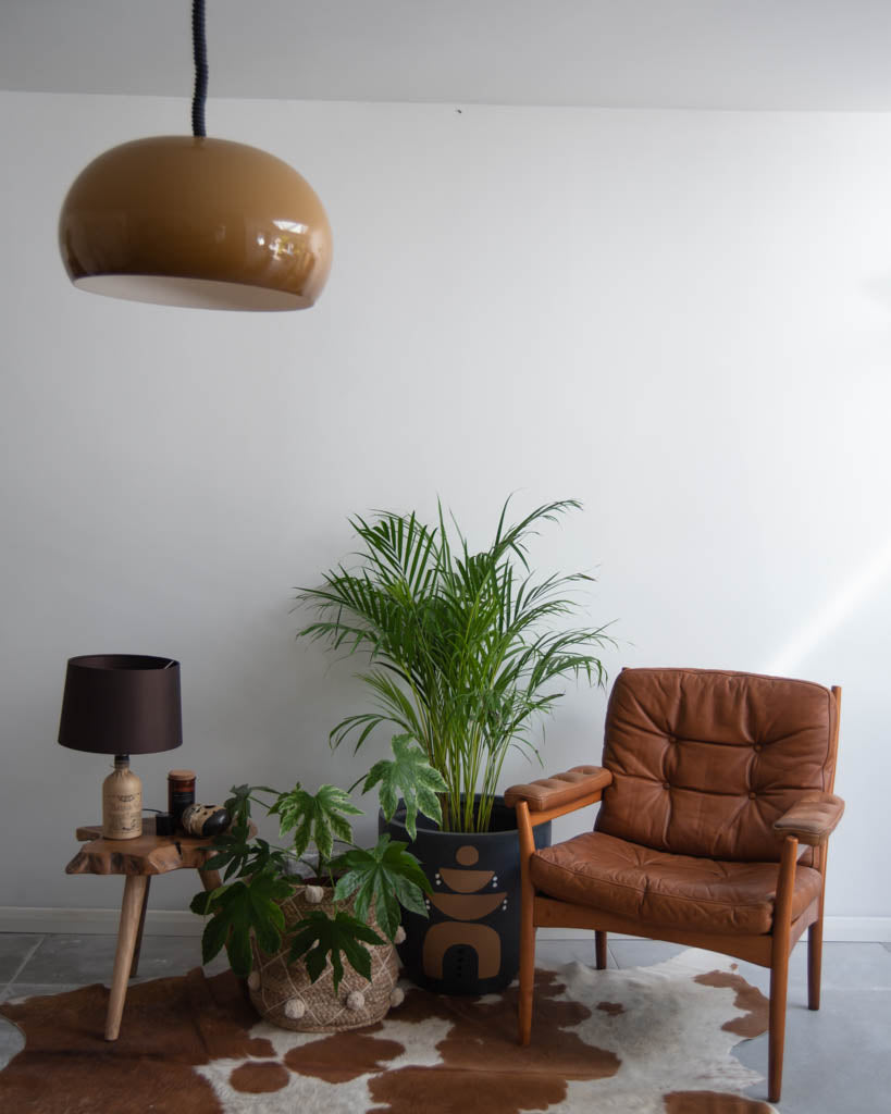 Göte Möbel Nassjö Mid Century Leather Tan Armchair