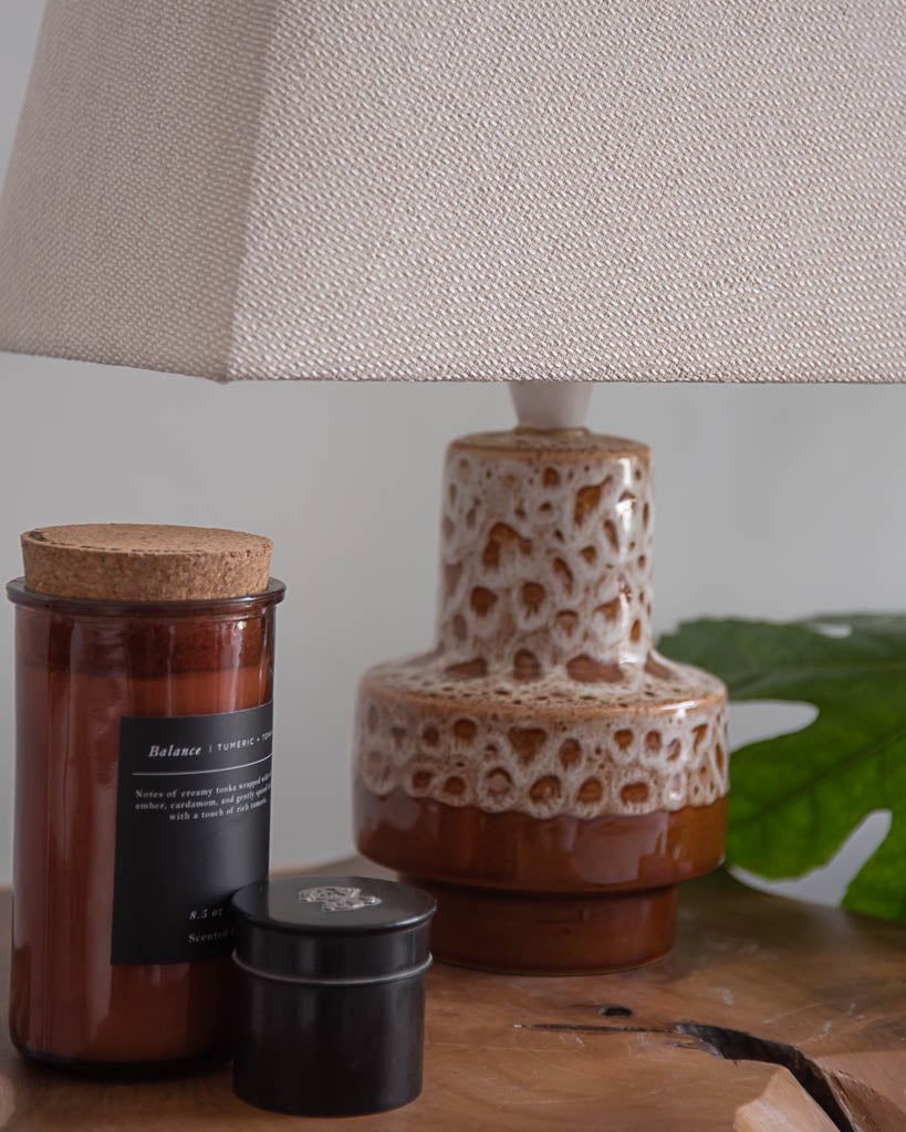 German Ceramic Table Lamp (Fat Lava)