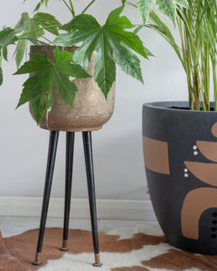 Vintage Brass Tripod Planter