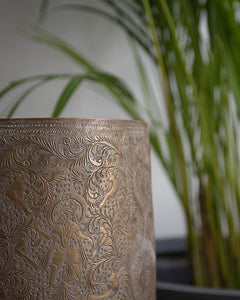 Vintage Brass Tripod Planter