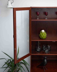 Mid Century Rosewood Cabinet (Glass doors)