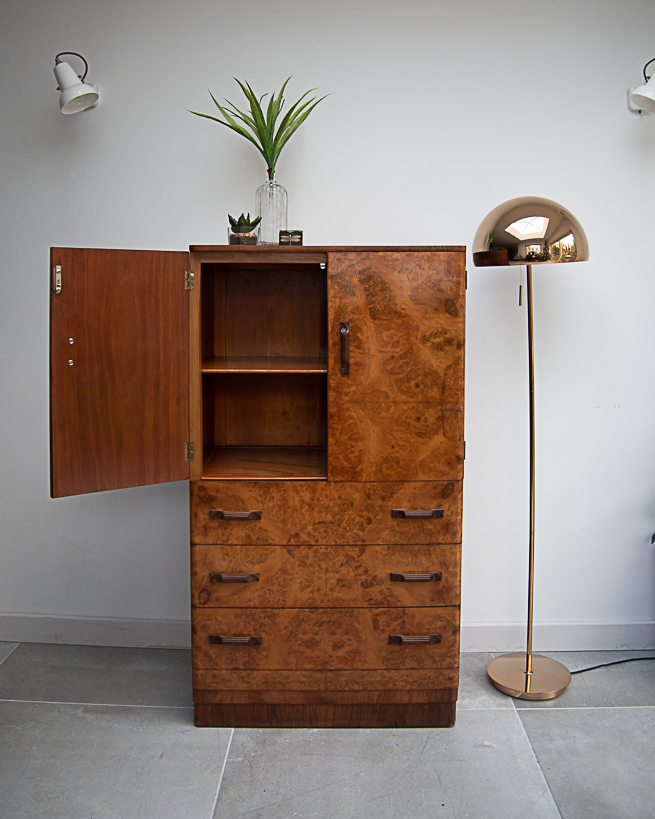 Art Deco Tallboy / Cocktail Cabinet