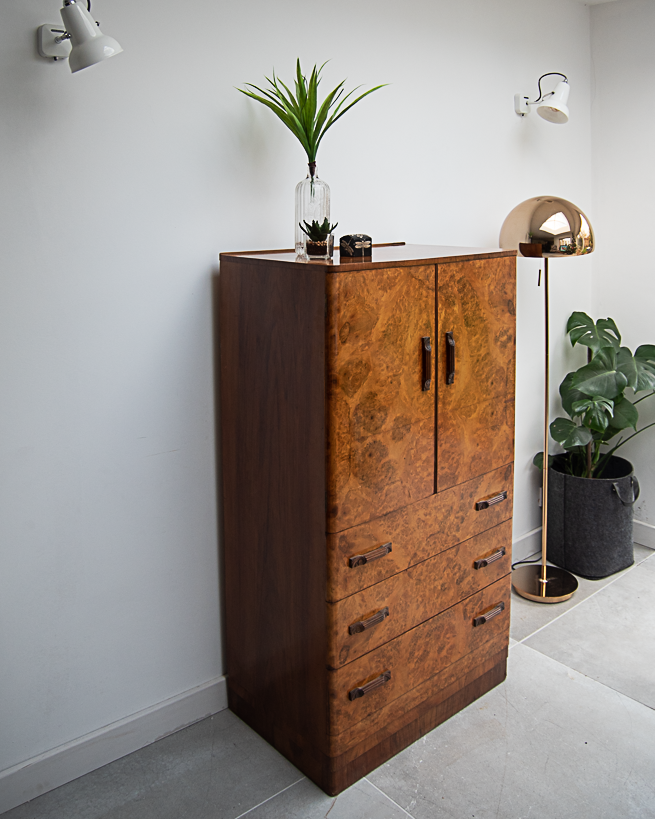 Art Deco Tallboy / Cocktail Cabinet