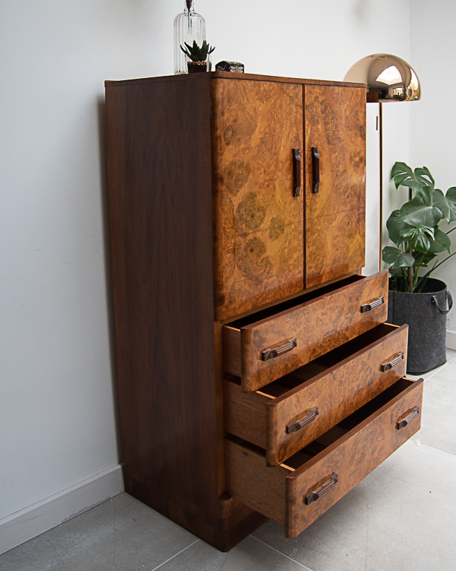 Art Deco Tallboy / Cocktail Cabinet