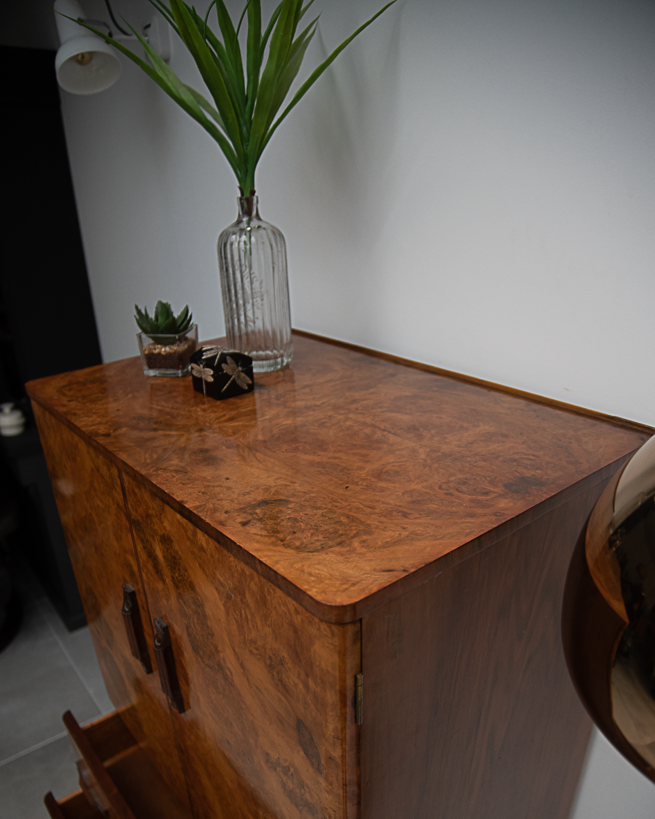 Art Deco Tallboy / Cocktail Cabinet
