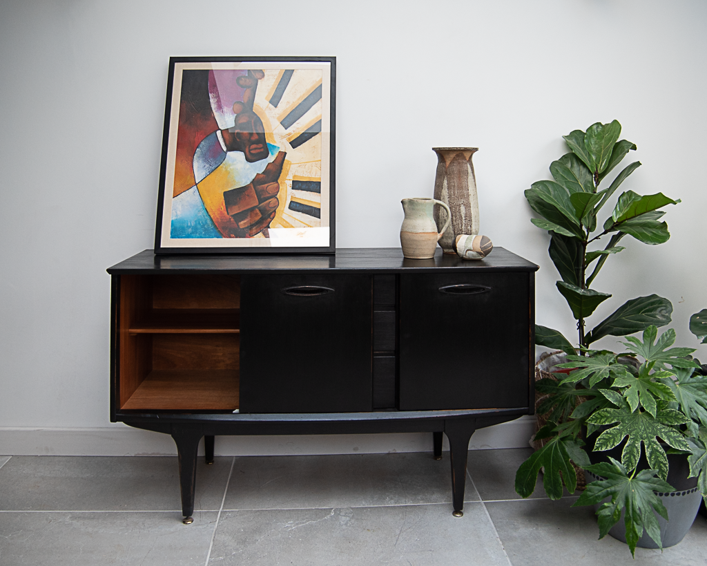 Mid Century Ebonised Sideboard