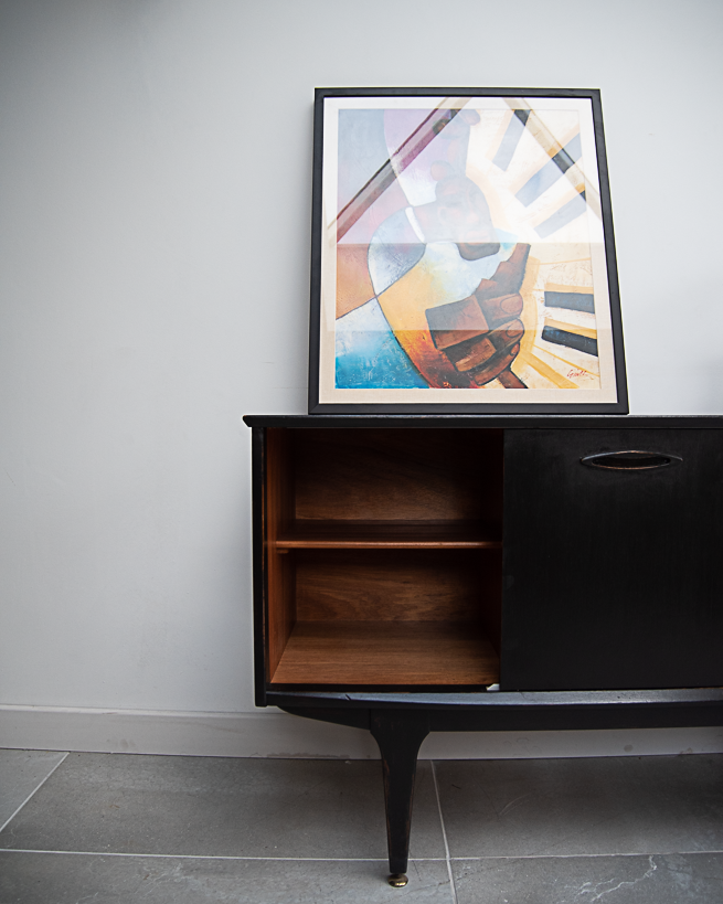 Mid Century Ebonised Sideboard