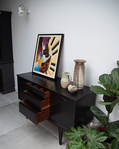 Mid Century Ebonised Sideboard