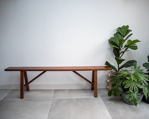 19th Century French Cherry Wood Benches (Pair)