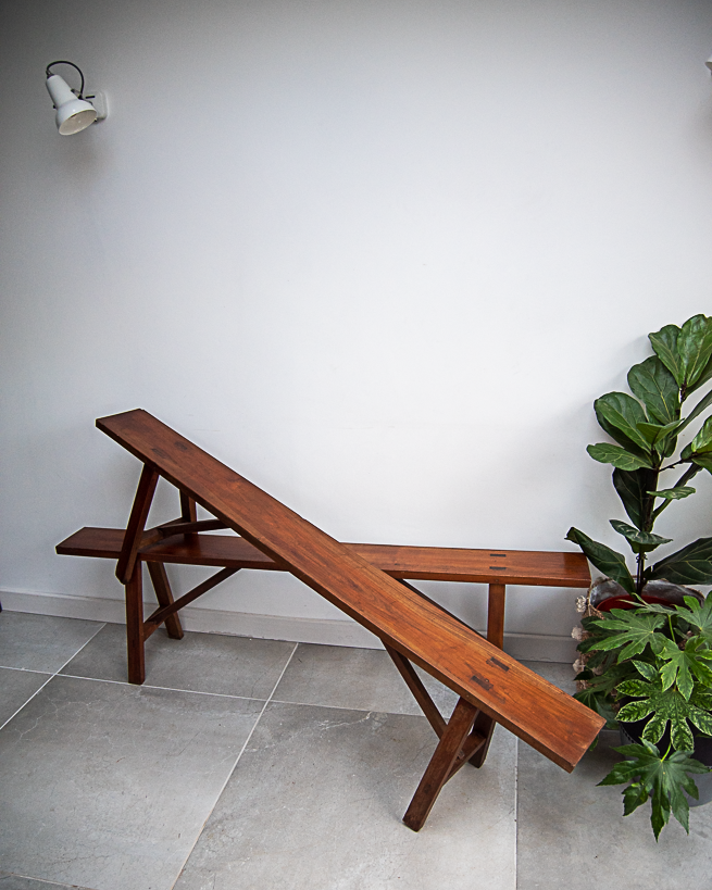 19th Century French Cherry Wood Benches (Pair)
