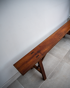 19th Century French Cherry Wood Benches (Pair)