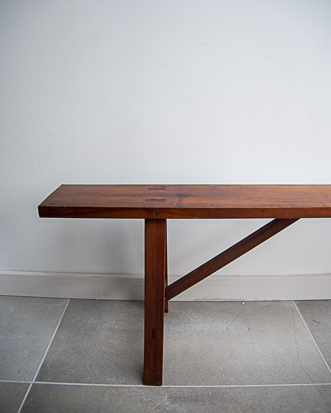 19th Century French Cherry Wood Benches (Pair)