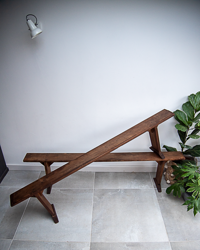 19th Century Elm Wood Benches 