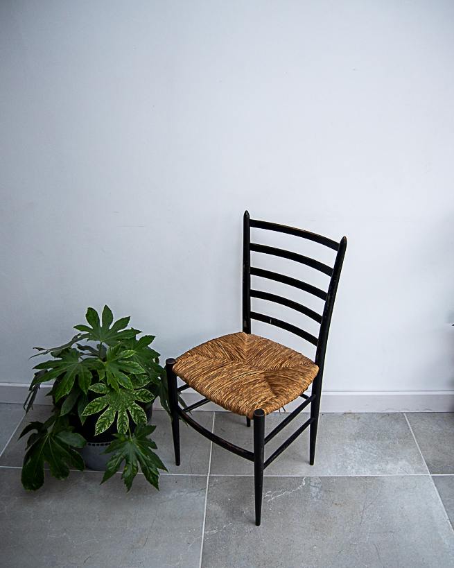 Chiavari Spinetto Style Ebonised Ladder-back Dining Chairs