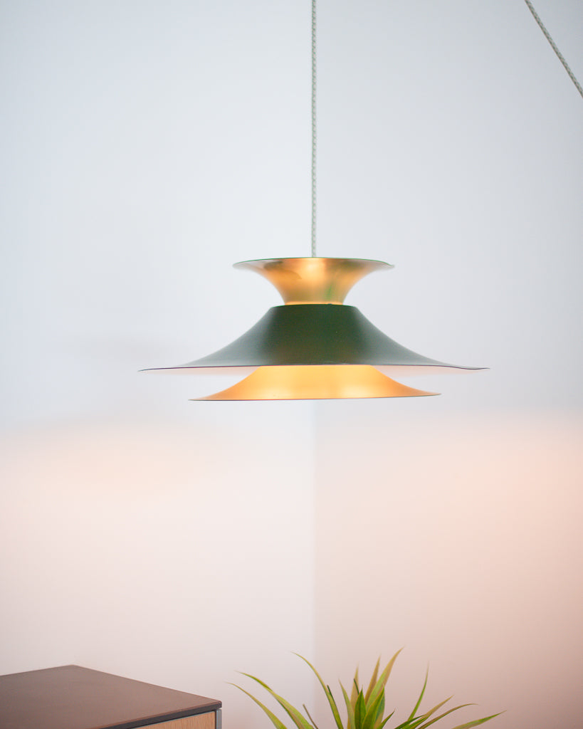 Danish Plug & Hang Pendant Light (Green)