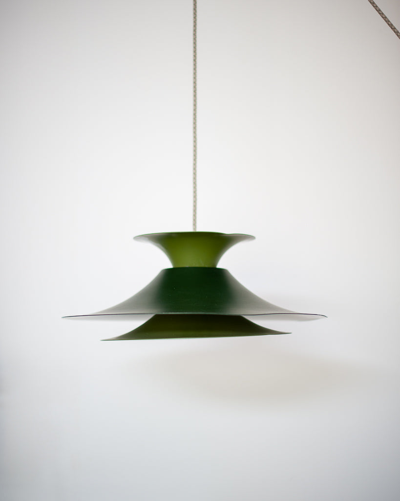 Danish Plug & Hang Pendant Light (Green)