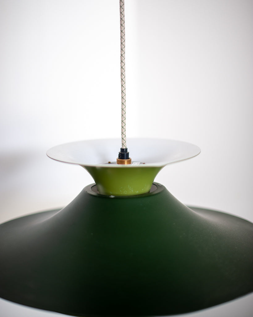 Danish Plug & Hang Pendant Light (Green)