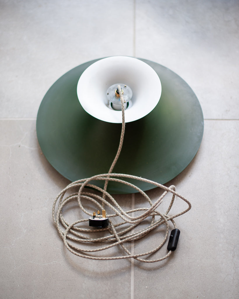 Danish Plug & Hang Pendant Light (Green)
