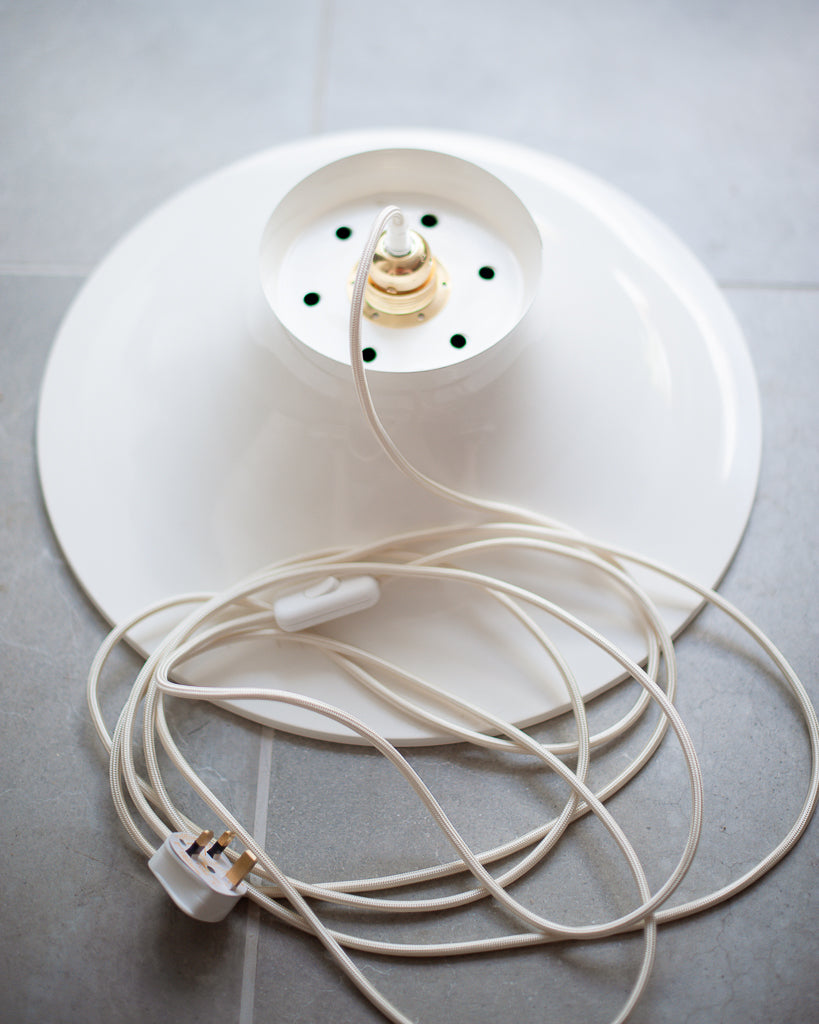 Danish Plug & Hang Pendant Light (Cream)