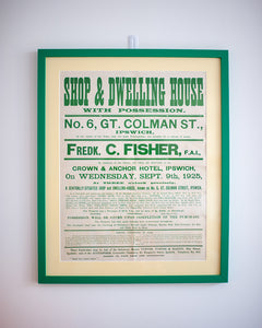 Framed Ipswich Auction Poster (Green)
