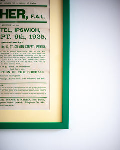 Framed Ipswich Auction Poster (Green)