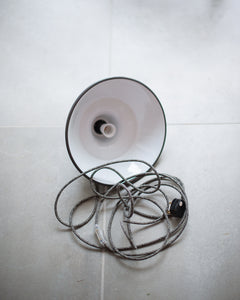 French Enamelled Hang & Plug Pendant Light