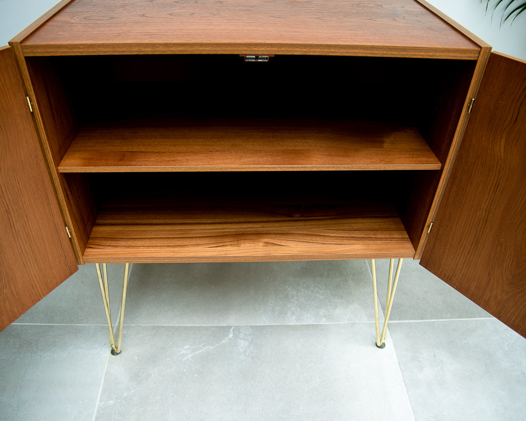 Mid Century Teak Sideboard Cocktail Cabinet