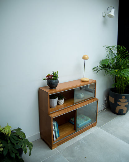 Minty Oak Stacking Bookcase (Glass Doors)