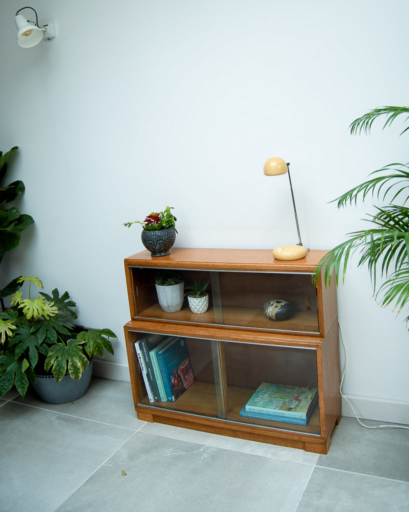 Minty Oak Stacking Bookcase (Glass Doors)